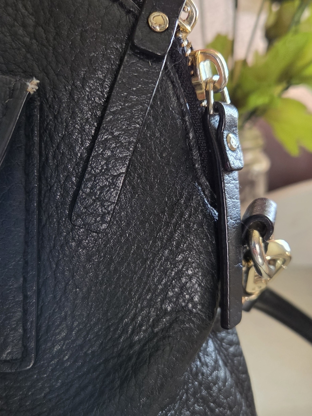 Kate Spade Black Pebbled Leather Satchel with Crossbody Strap - Picture 4 of 7